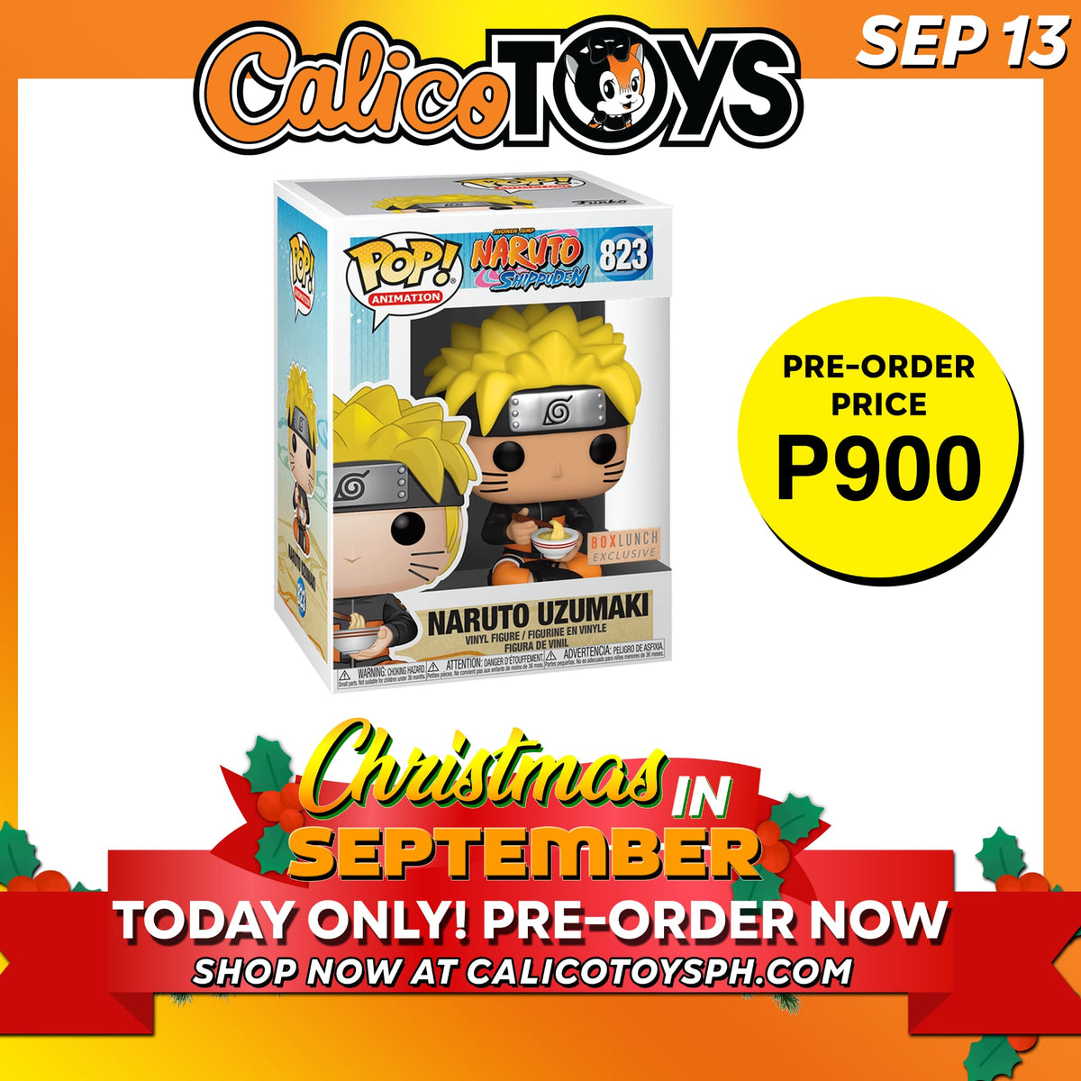 POP! Animation: Naruto Shippuden - Naruto Uzumaki with Noodles (Box Lunch Exclusive) #823