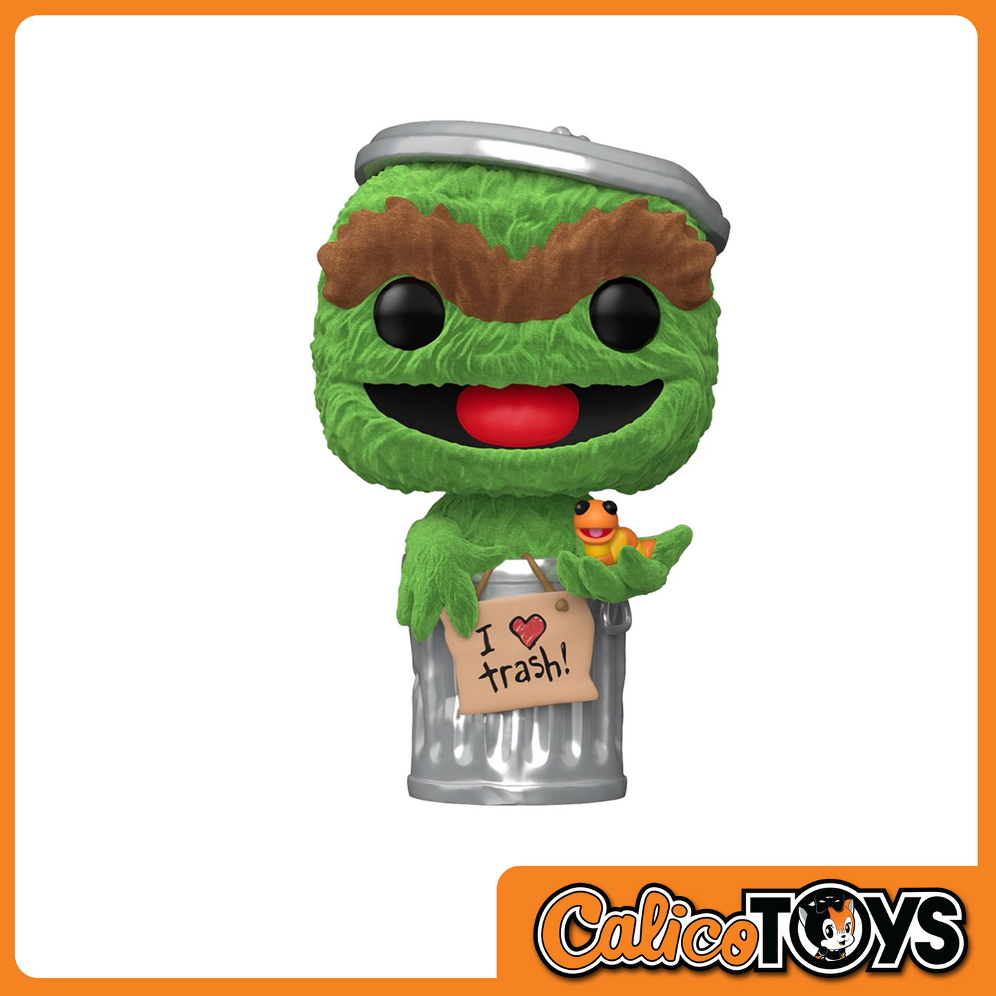 Funko POP! Television: Sesame Street - Oscar The Grouch FLOCKED (Entertainment Earth Exclusive) #1794