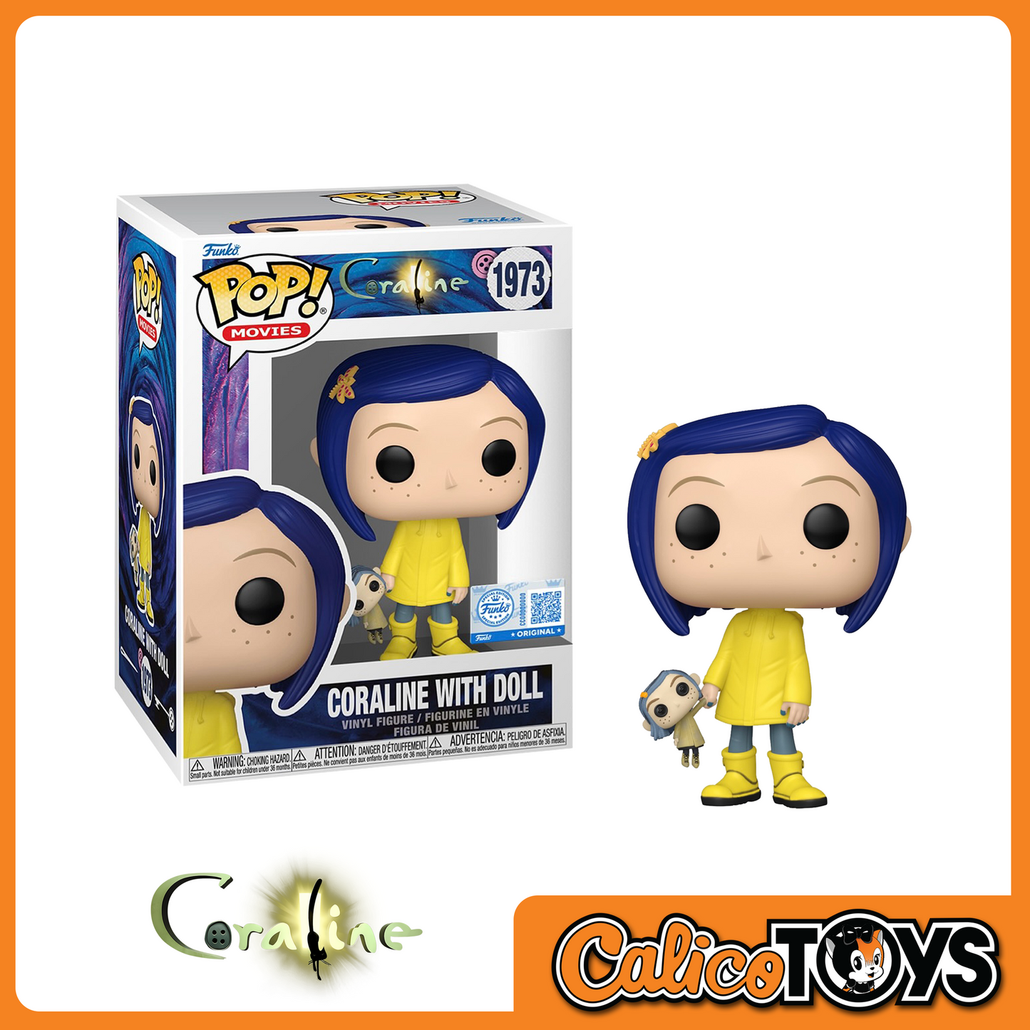 POP! Movies: Coraline - Coraline w/ Doll (Gamestop Exclusive) #1973