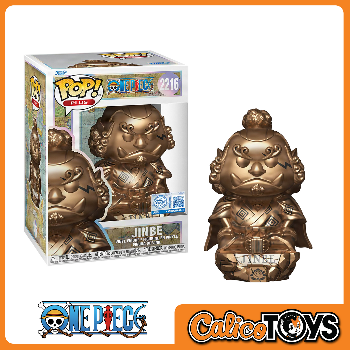 Funko POP! PLUS: Animation One Piece - Jinbe Statue Bronze (Funko Shop Exclusive) #2216