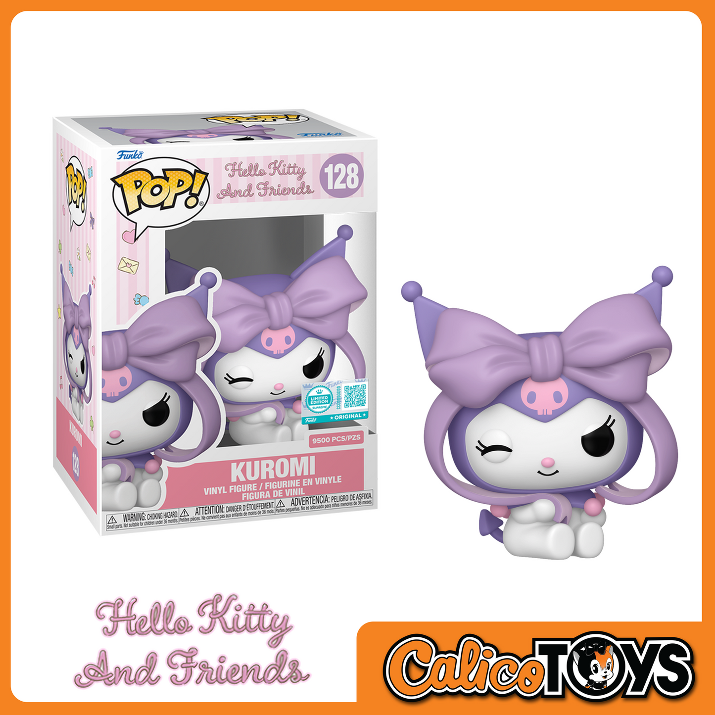 POP! Sanrio and Friends: Kuromi - Kuromi w/ Bow LE9500 (Funko Supreme Limited Edition) #128