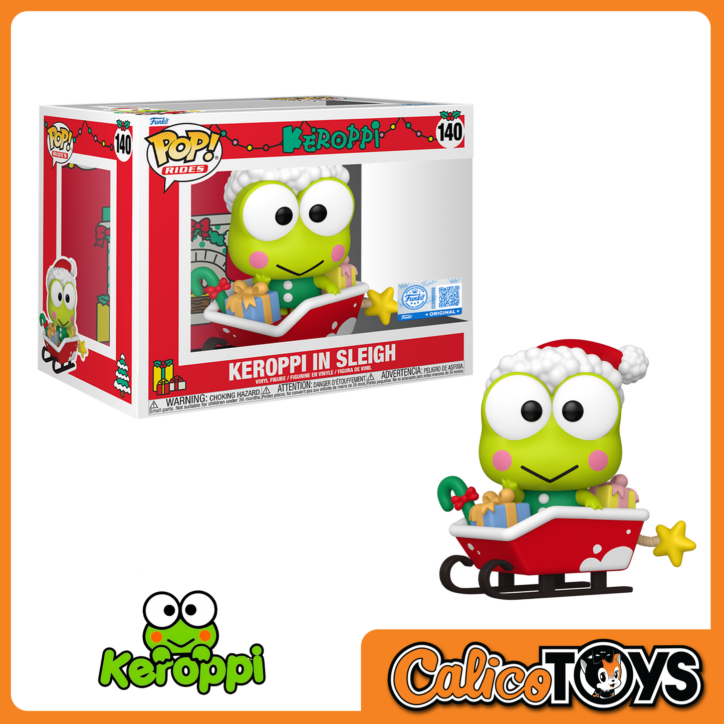 POP! Sanrio and Friends Rides: Keroppi - Keroppi in Sleigh (Funko Shop Exclusive)