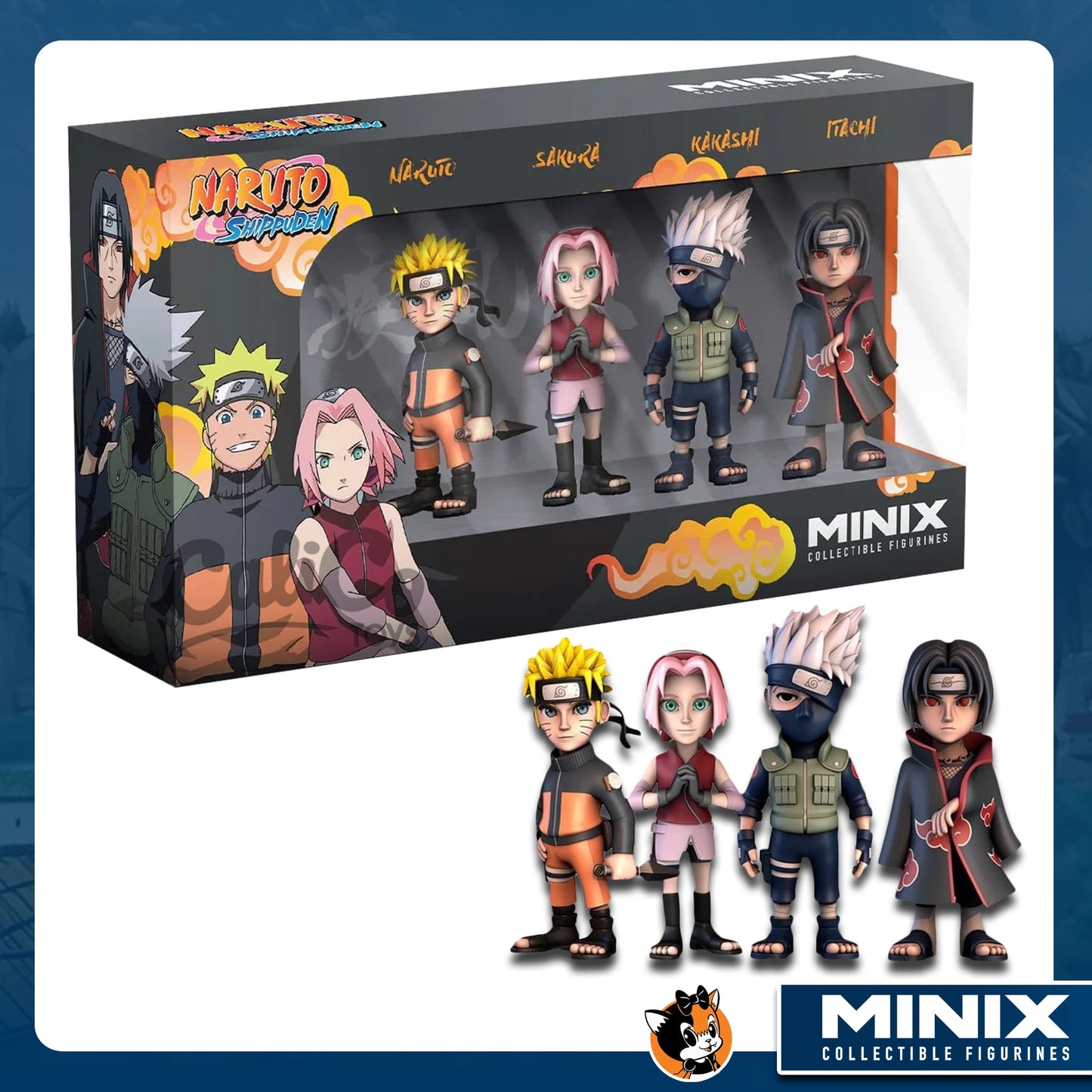 Minix Mini 7 CM - Naruto Shippuden - Naruto/Sakura/ Kakashi/Itachi 4-Pack