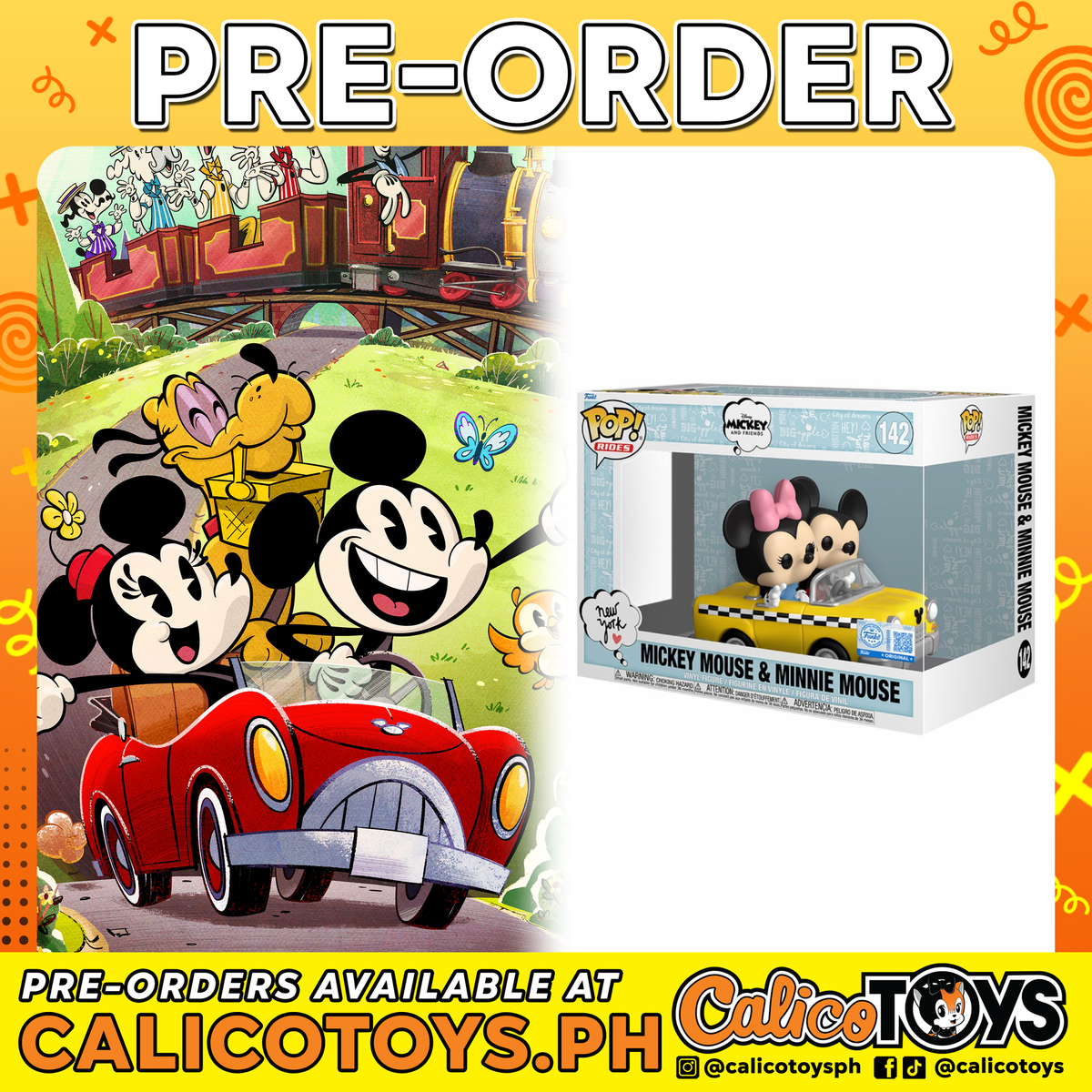 PRE-ORDER - POP! Rides: Mickey and Friends - Mickey Mouse & Minni Mouse #142 (FAO Schwarz Exclusive)