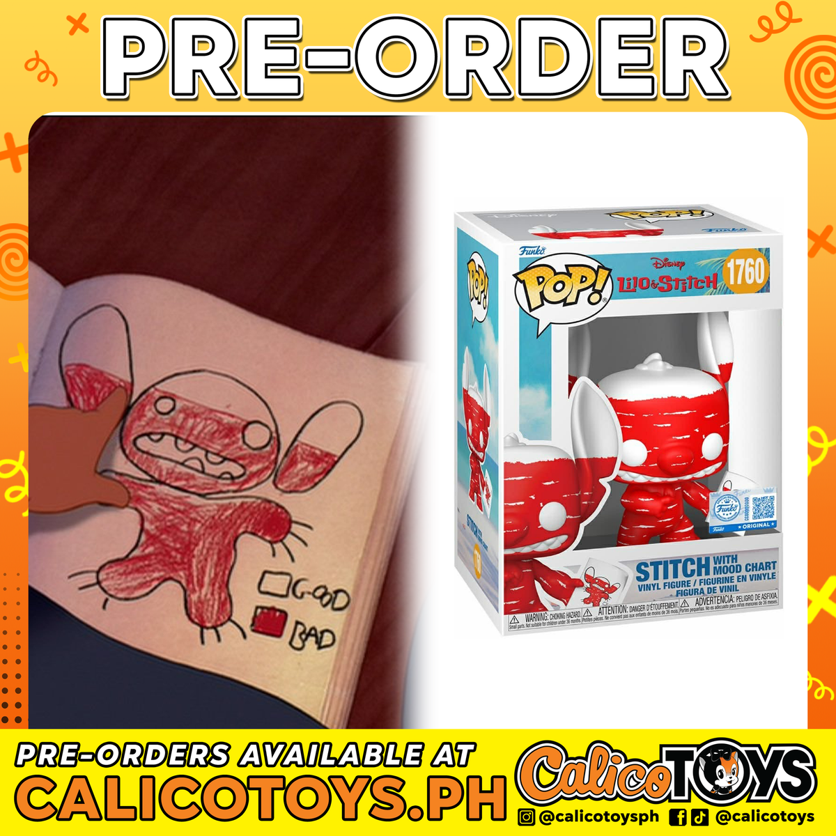 PRE-ORDER - POP! Lilo & Stitch - Stitch with Mood Chart #1760 (Boxlunch Exclusive)