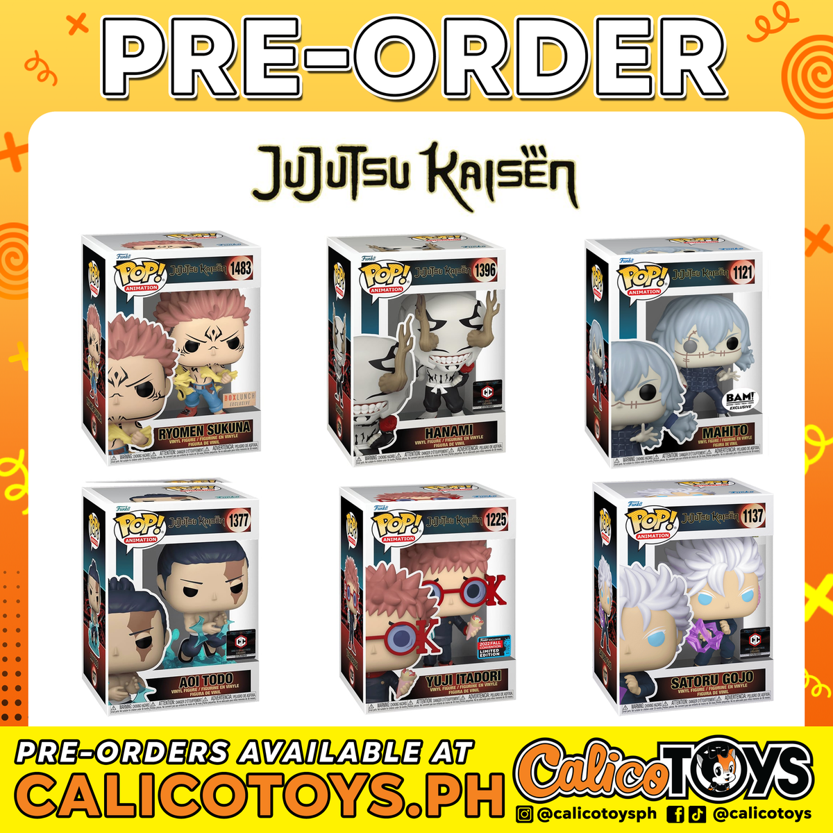 PRE-ORDER - POP! Animation: Jujutsu Kaisem Exclusives