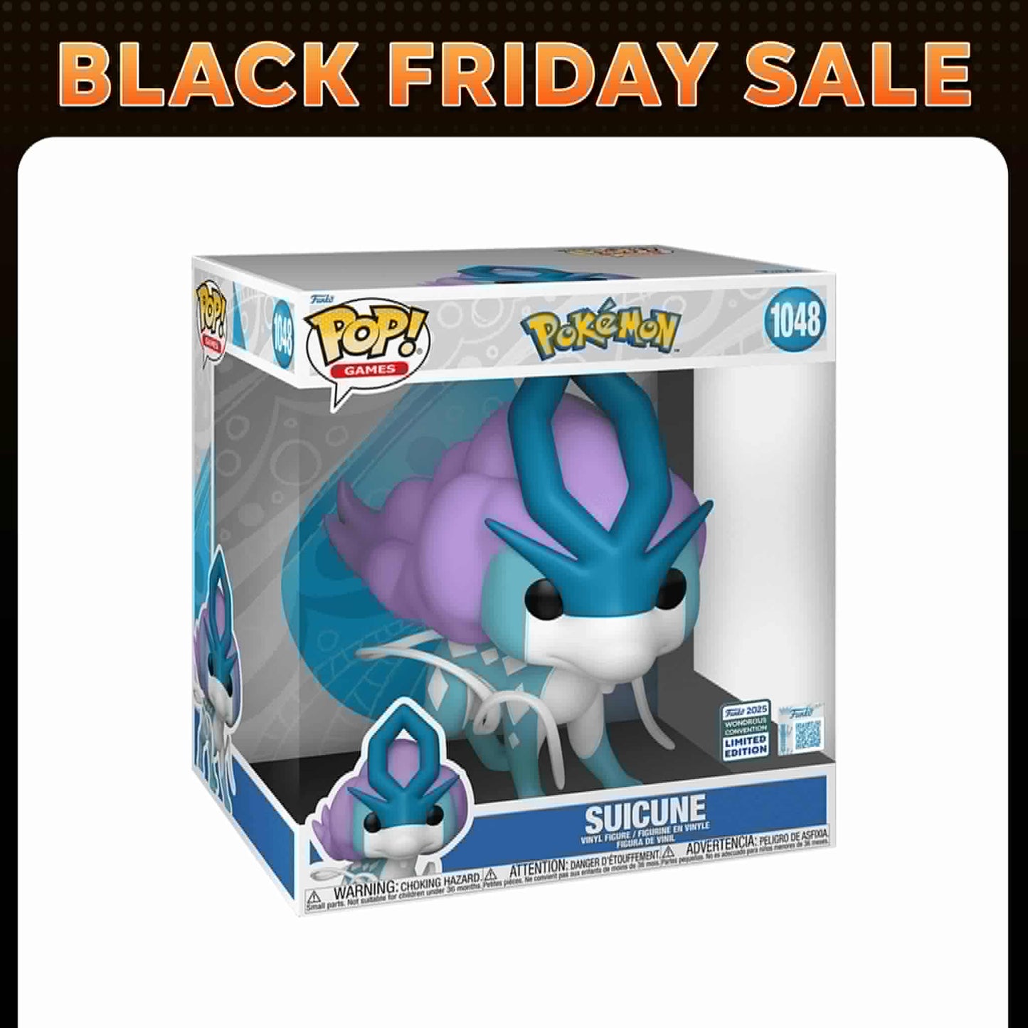 PRE ORDER - Funko POP! Jumbo: Pokemon - Suicune 10 Inch (Wondrous Con 2025) #1048