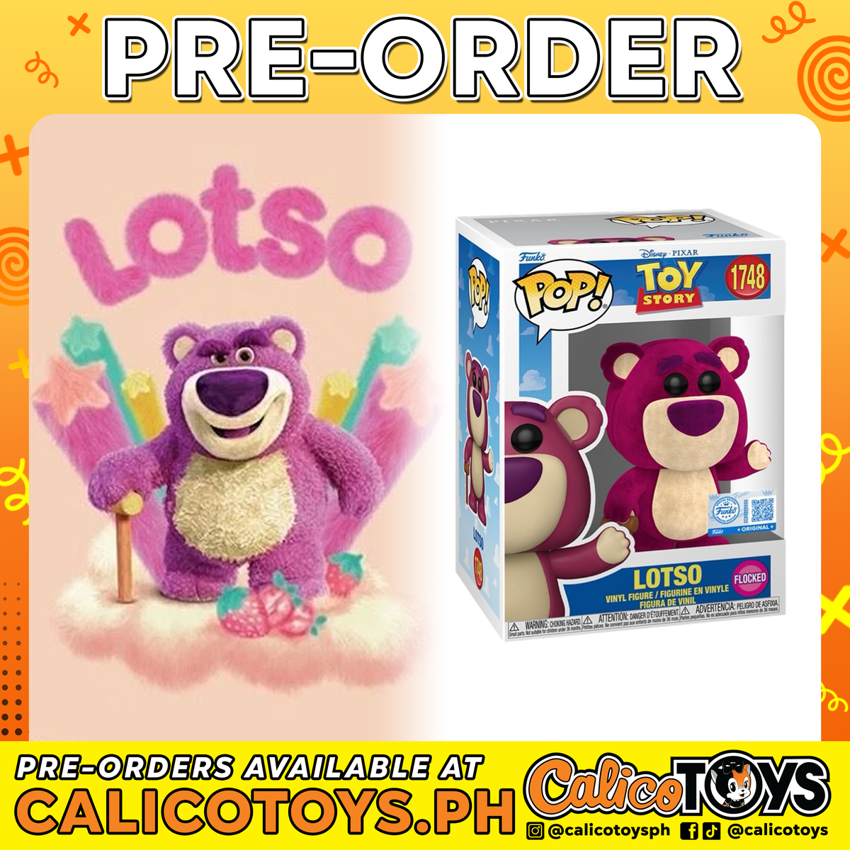 PRE-ORDER - Funko POP! Disney: Toy Story - Lotso FLOCKED #1748 (Specialty Series Exclusive)