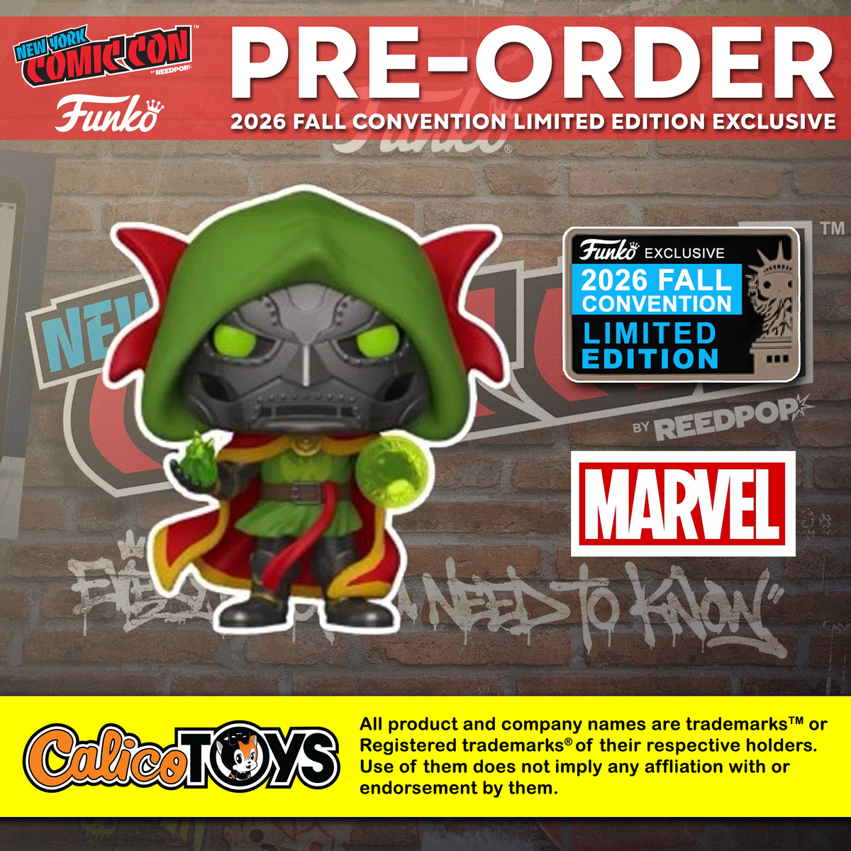 PRE ORDER Funko POP! Marvel: Sorcerer Supreme Doom (2026 Fall Convention Exclusive)