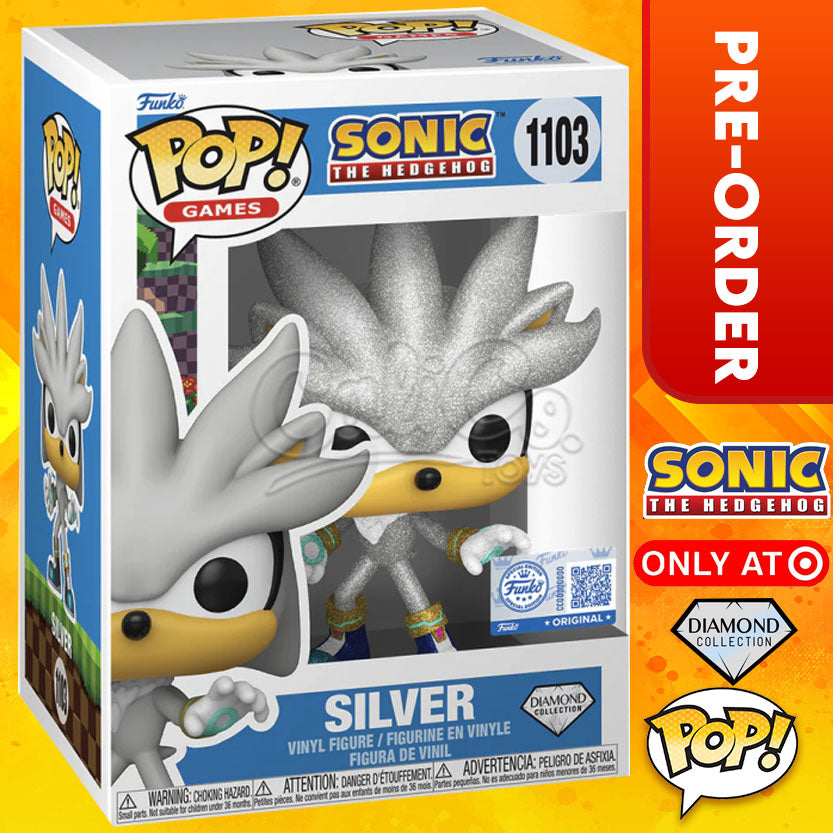 Funko POP! Games: Sonic The Hedgehog - Silver DIAMOND (Target Exclusive) #1103