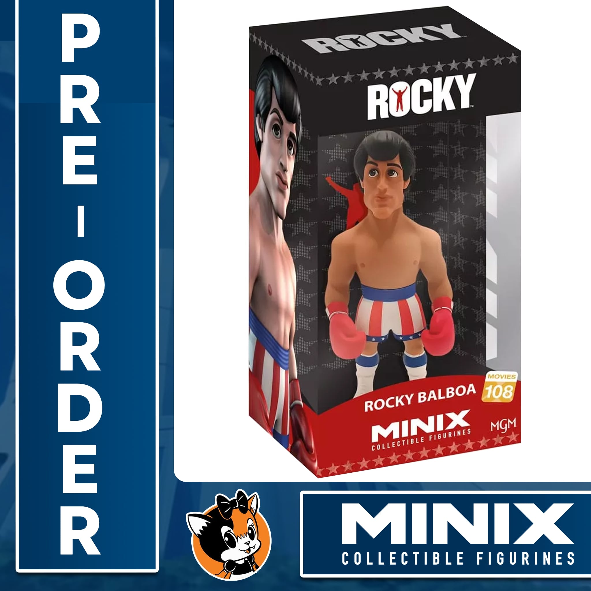 MINIX Sammelfigur Rocky - Mickey 12cm - Offiziell Lizenziert