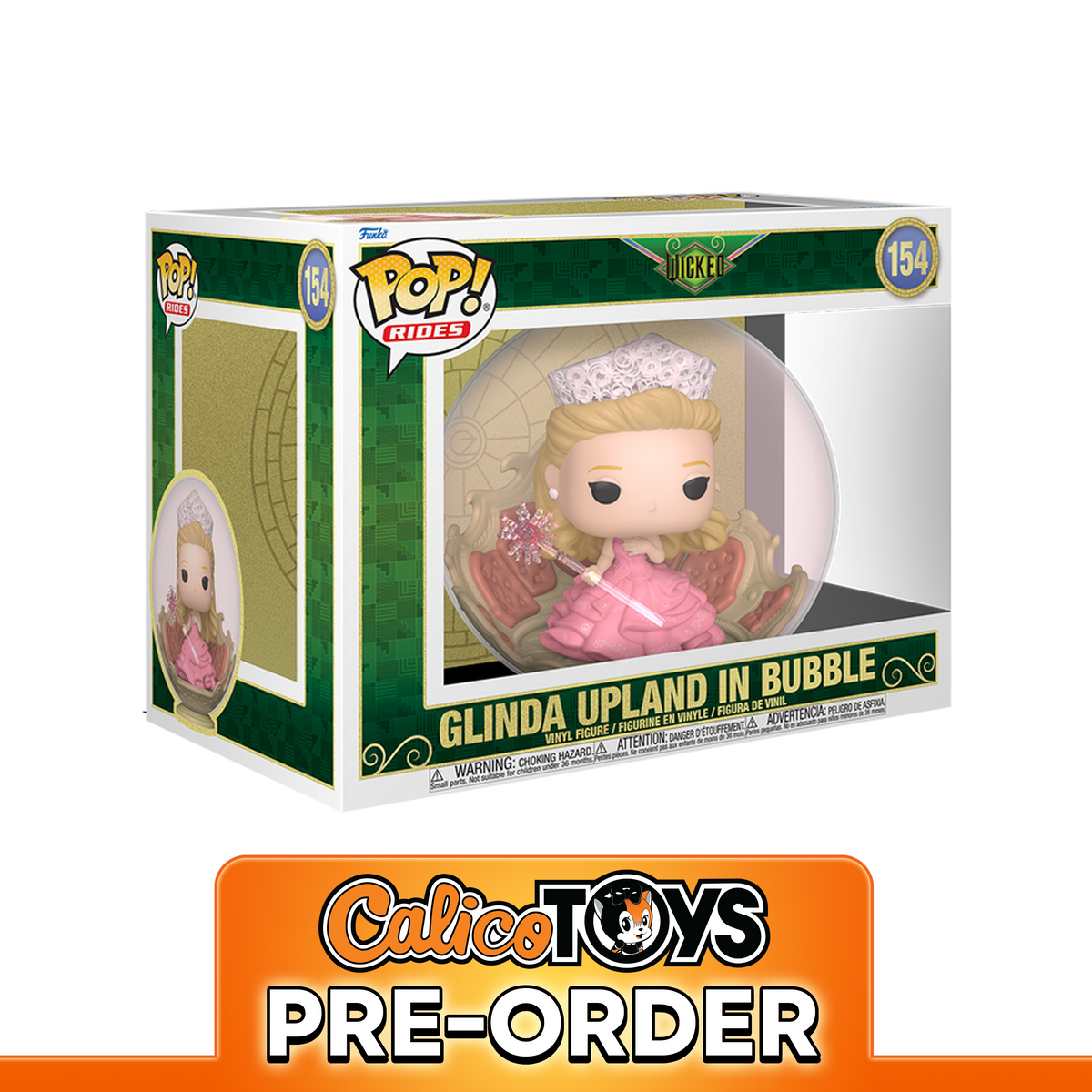 PRE ORDER Funko POP! Rides: Wicked - Glinda Upland in Bubble #154