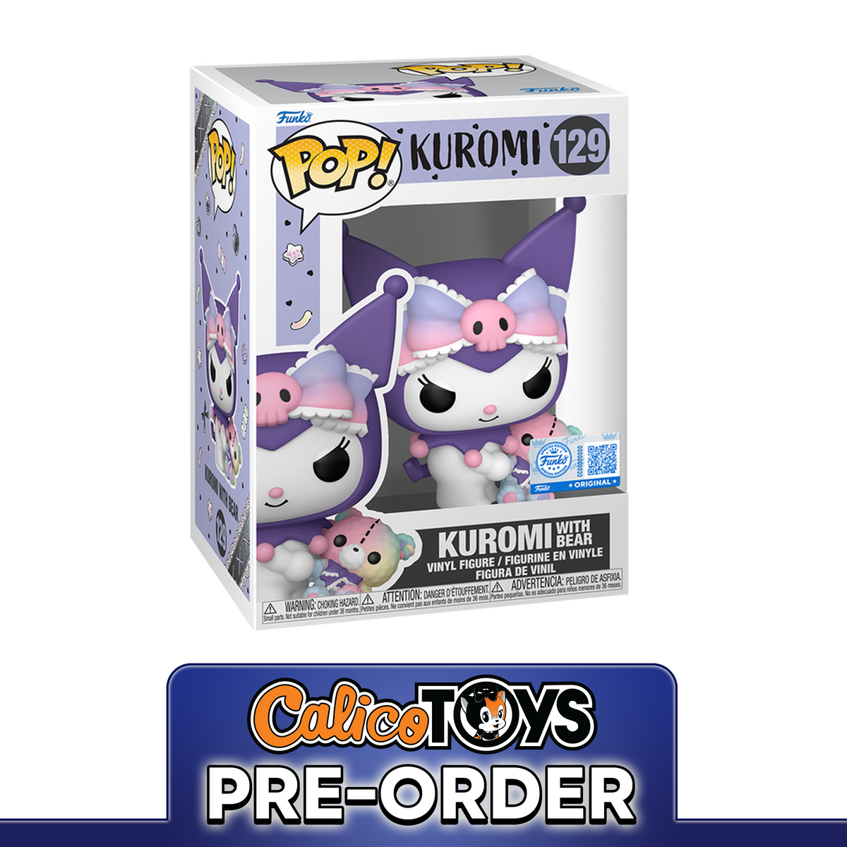 PRE ORDER POP! Kuromi - Kuromi with Bear #129 (Hot Topic Exclusive)