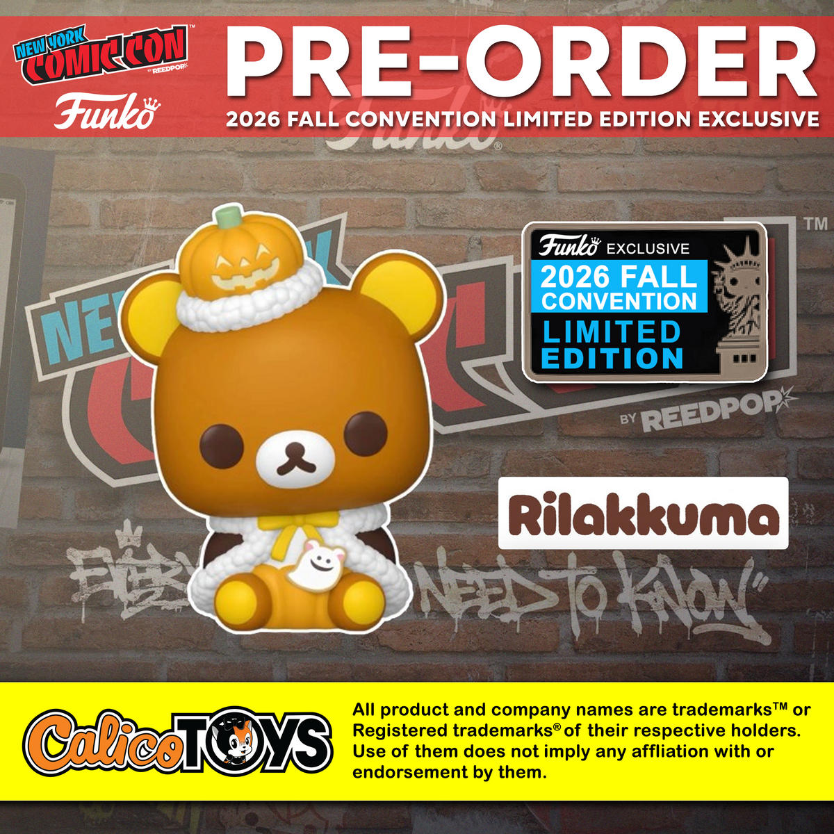 PRE ORDER Funko POP! Animation: Rilakkuma – Halloween Crown Rilakkuma (2026 Fall Convention Exclusive)