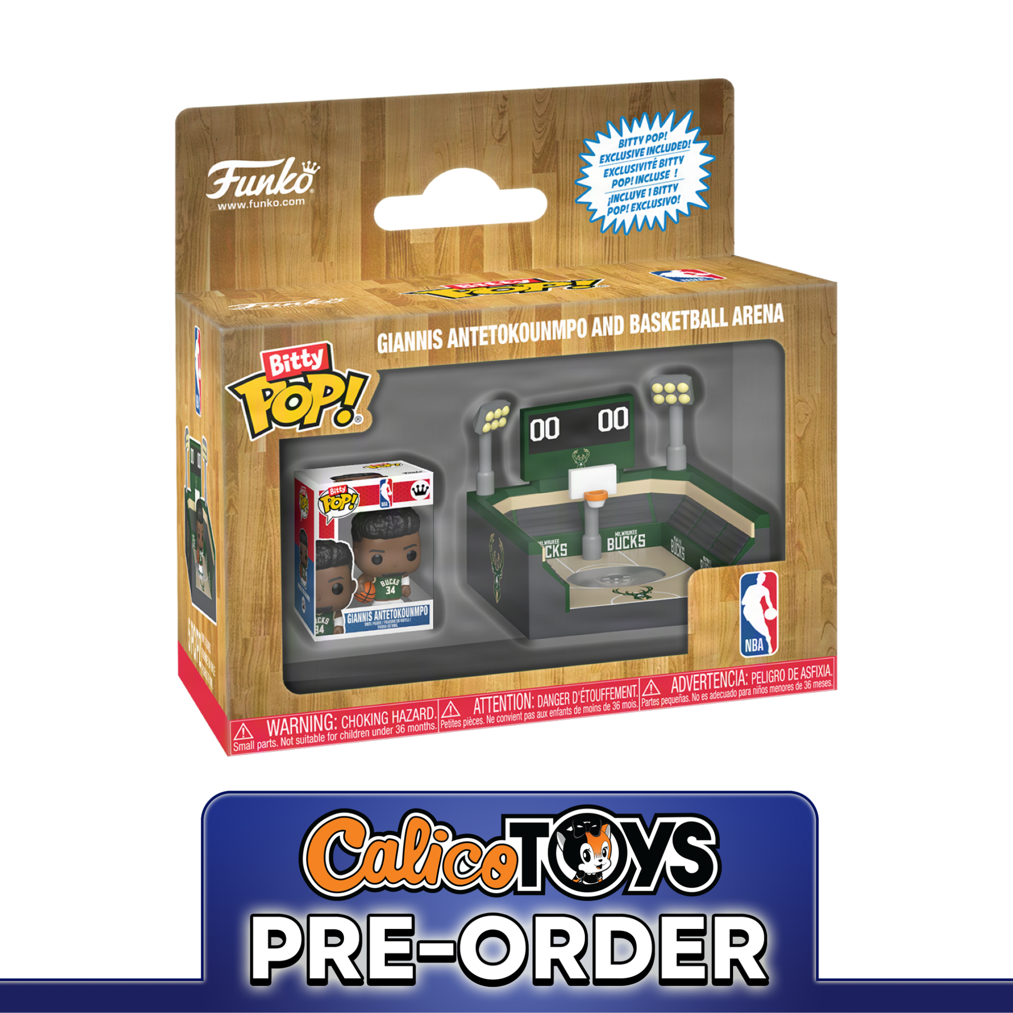 PRE ORDER Bitty POP! Town: NBA Arena - Bucks with Giannis Antetokounmpo