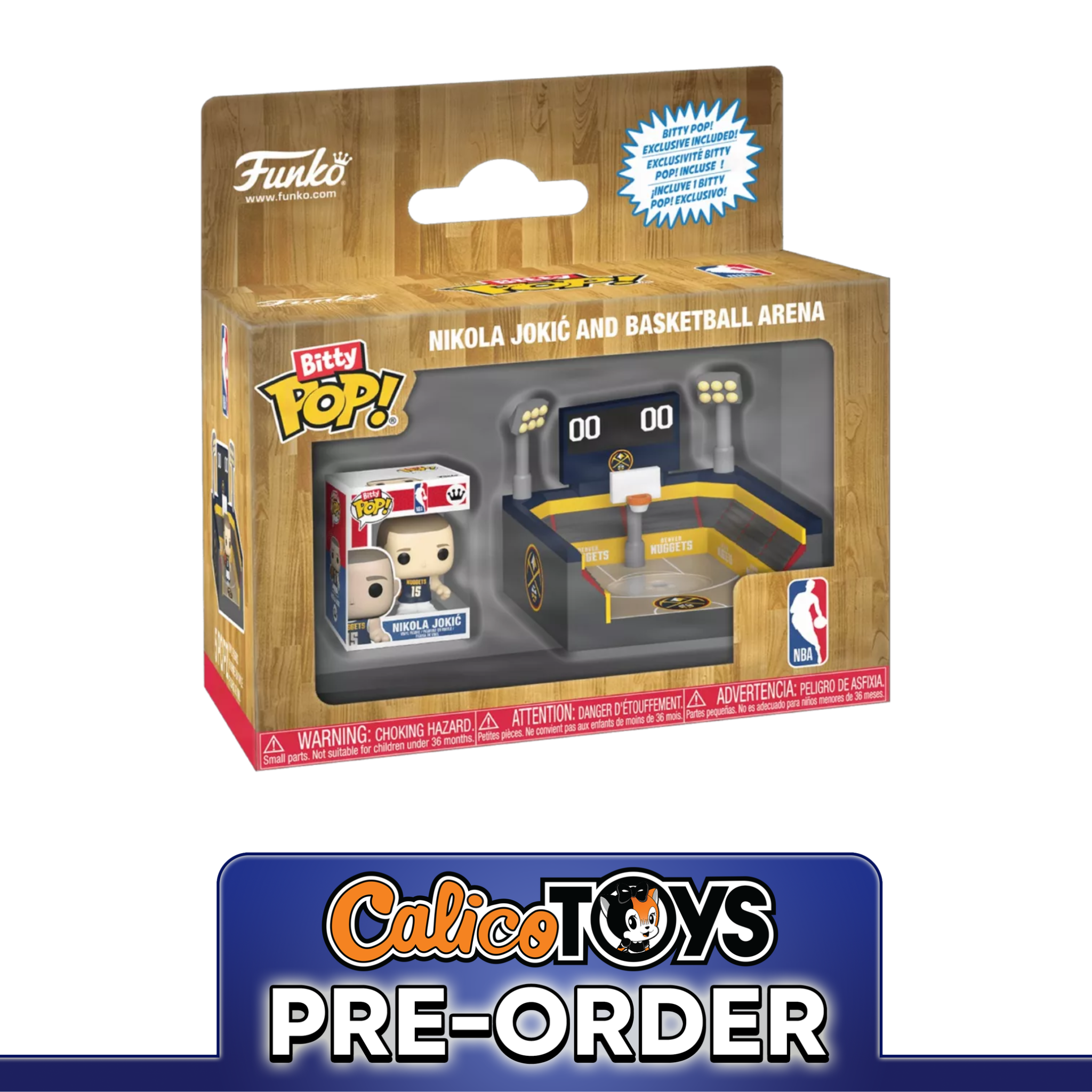 PRE ORDER Bitty POP! Town: NBA Arena - Nuggets with Nikola Jokic