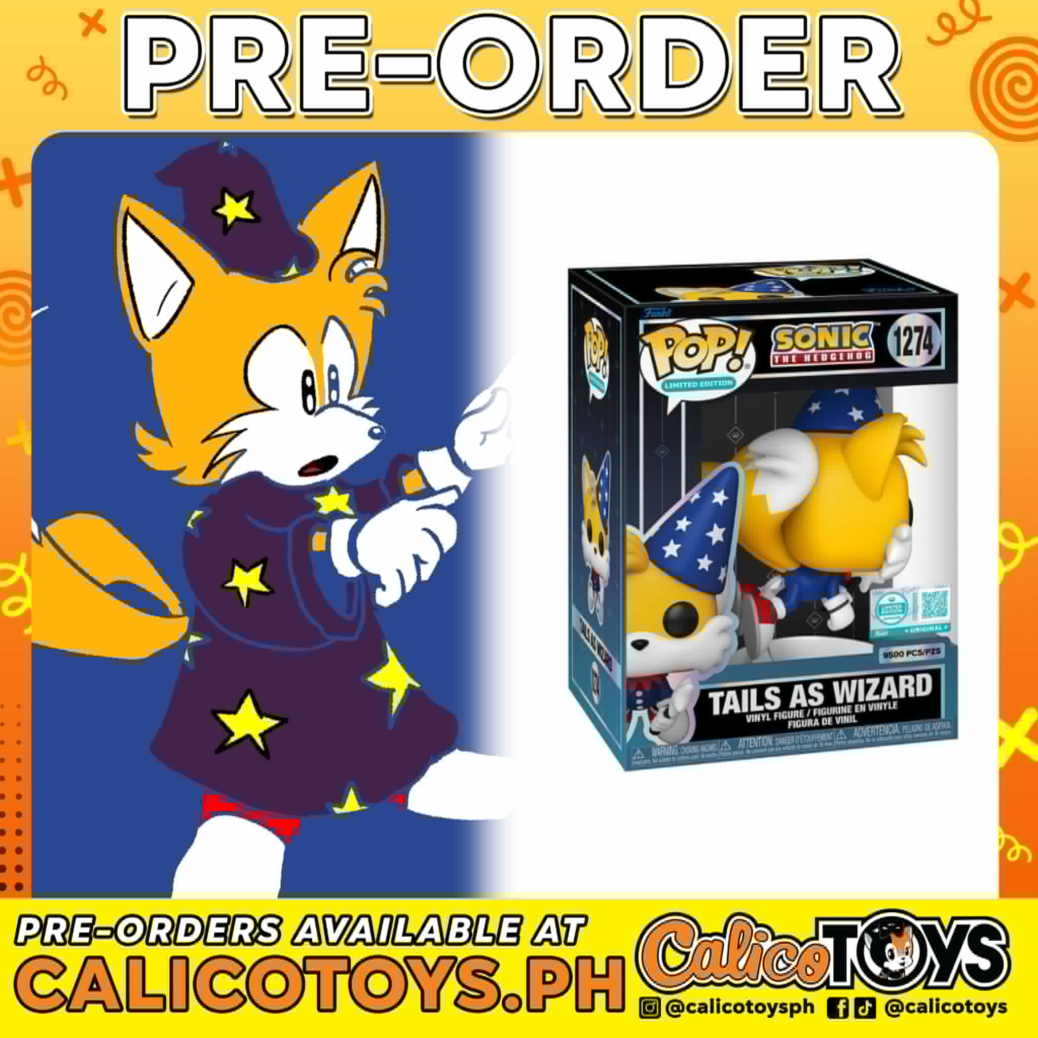 PRE ORDER Funko POP! Games: Sonic the Hedgehog - Tails As Wizard  #1274 Limited Edition 9,500Pcs