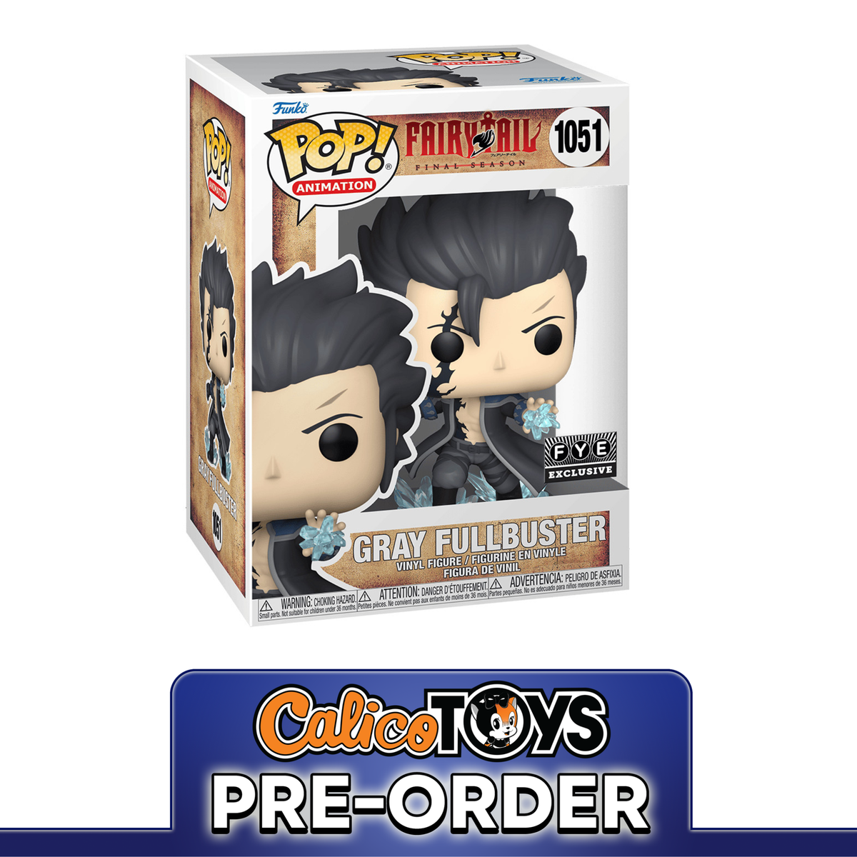 PRE-ORDER POP! Animation: Fairy Tail - Gray Fullbuster Devil Slayer #1051 (FYE Exclusive)