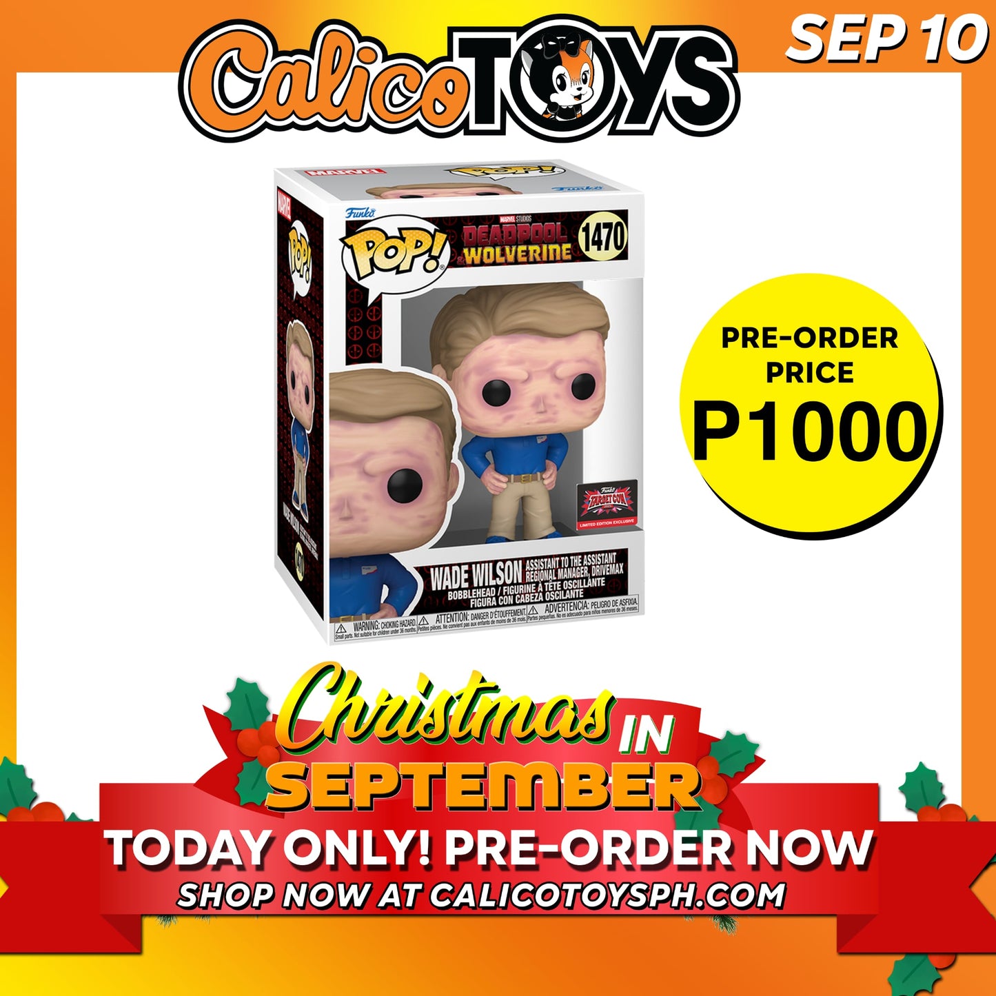 POP! Marvel: Deadpool & Wolverine - Wade Wilson Assistant to the Assistant Regional Manager, Drivemax (Target Con Exclusive) #1470