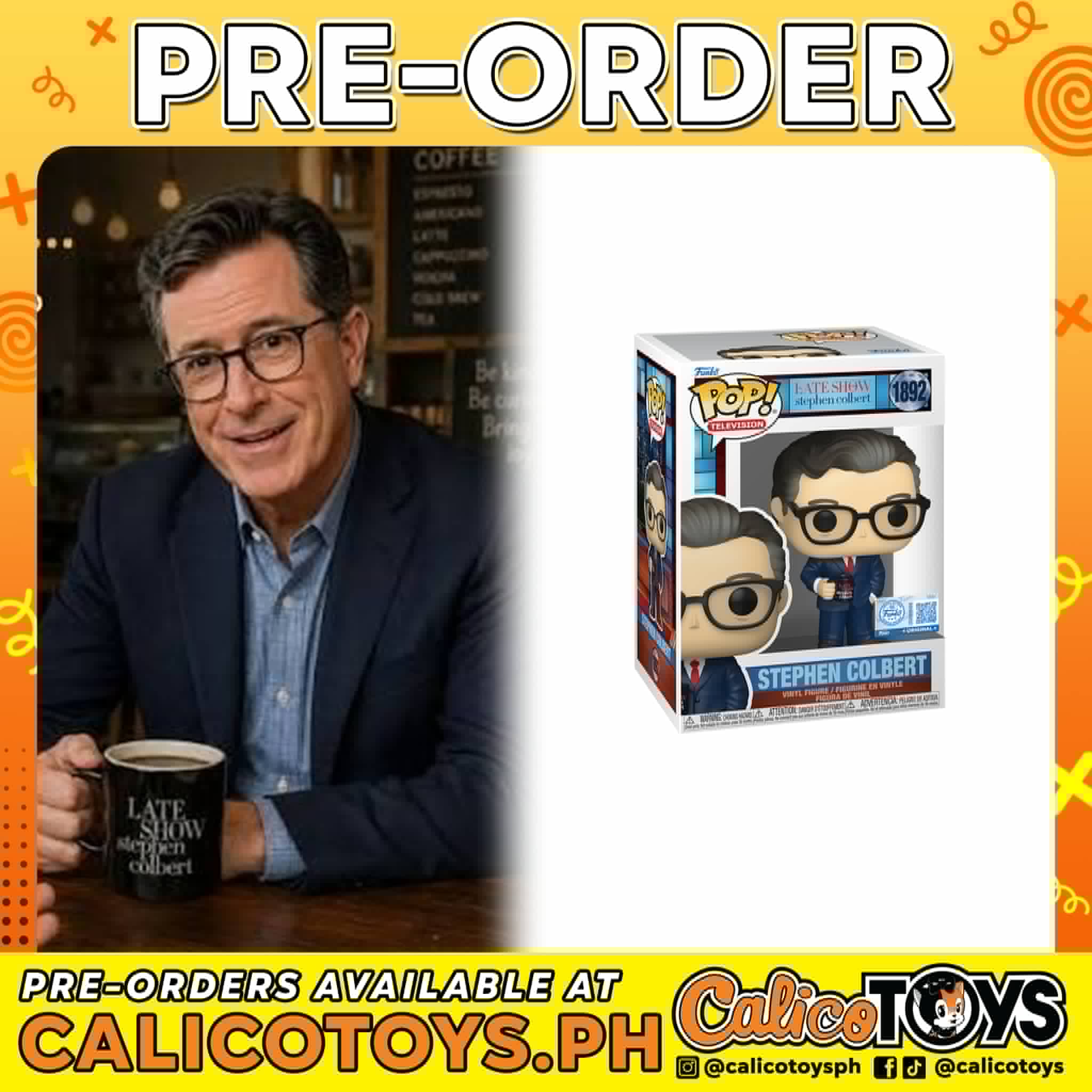 PRE ORDER Funko POP! Television: The Late Show with Stephen Colbert – Stephen Colbert (Funko Shop Exclusive) #1892