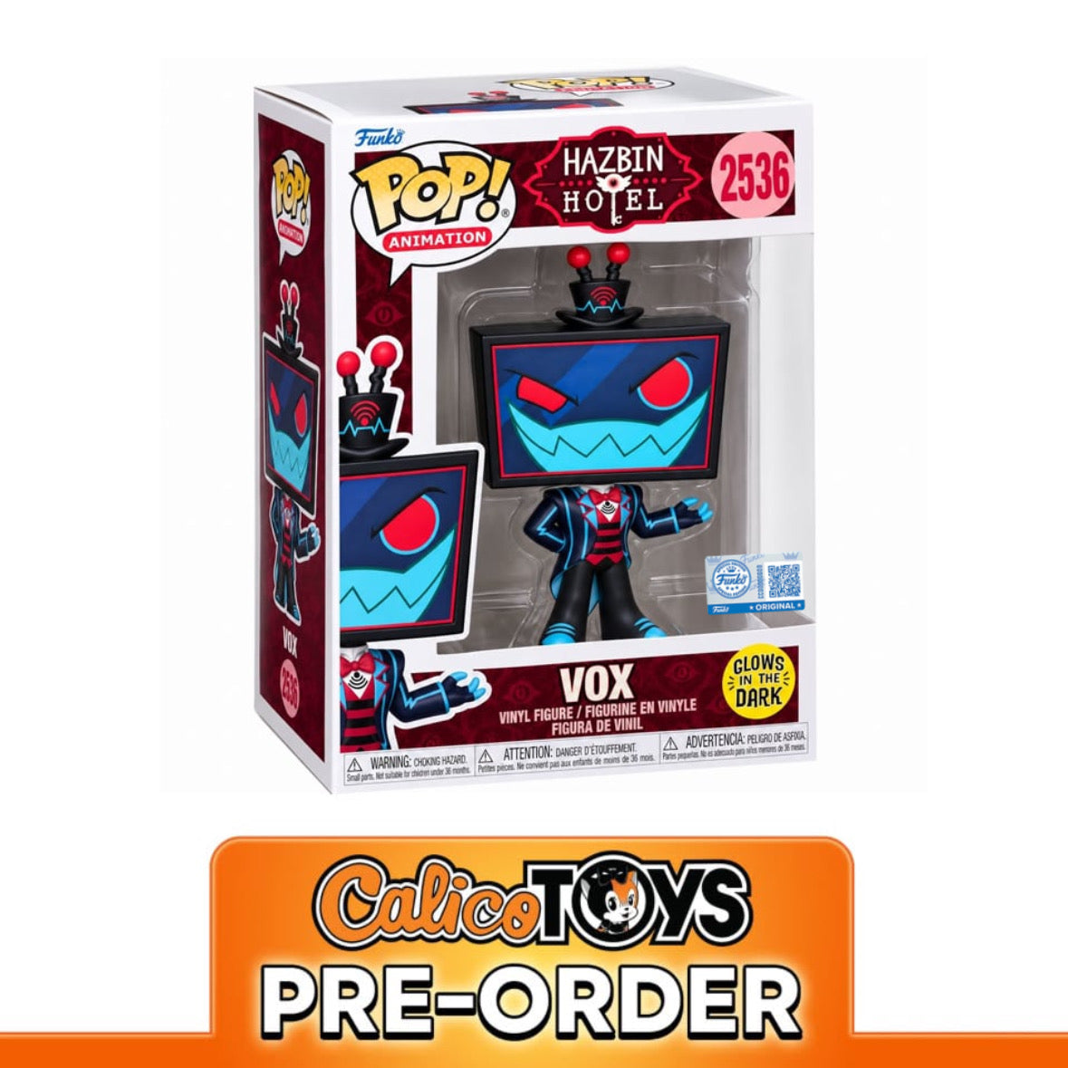 PRE ORDER Funko POP! Animation: Hazbin Hotel - Vox #2536 GiTD (Hot Topic Exclusive)