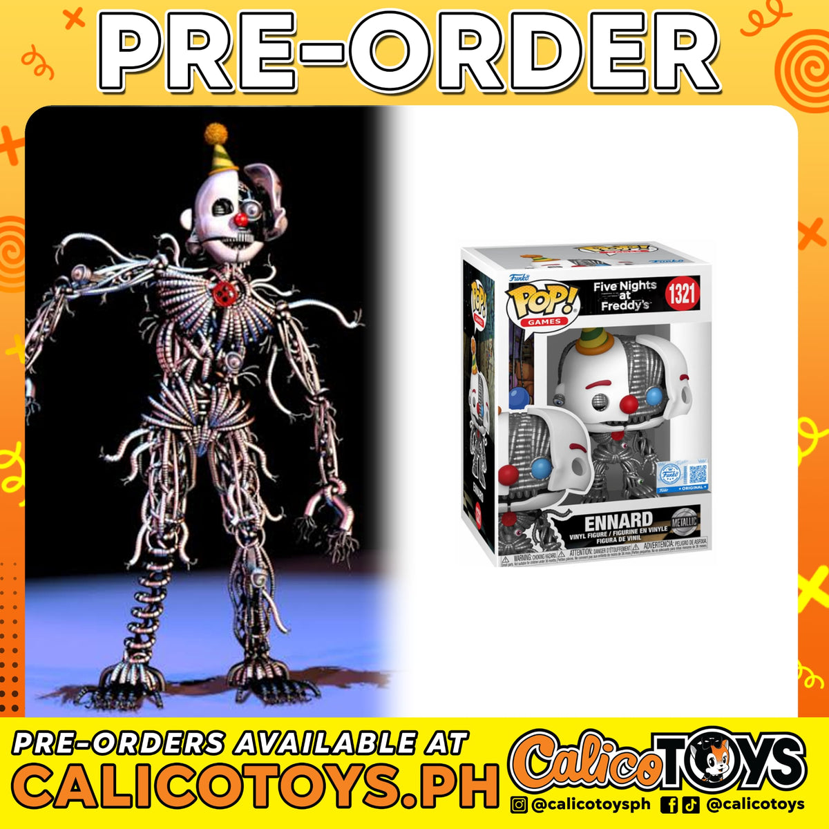PRE-ORDER Funko POP! Games: Five Nights at Freddy's -Ennard (Metallic) #1321 (Brad's Toys & Collectibles Exclusive)