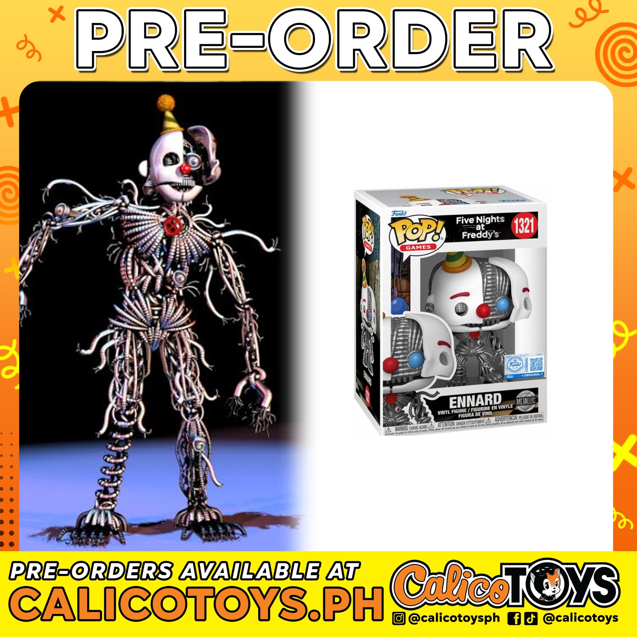 PRE-ORDER Funko POP! Games: Five Nights at Freddy's -Ennard (Metallic) #1321 (Brad's Toys & Collectibles Exclusive)