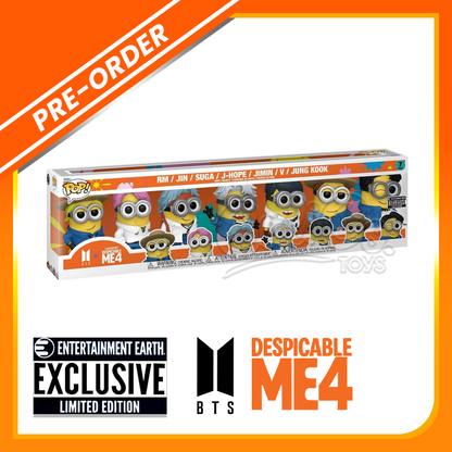 PRE-ORDER - Funko POP! BTS x Despicable Me 4 - Minions x BTS 7 - Pack (Entertainment Earth Exclusive)