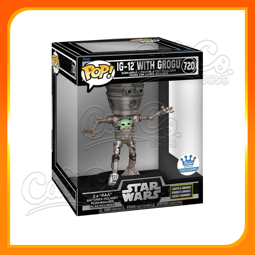 PRE-ORDER -POP! Deluxe - Star Wars Lights and Sounds - IG-12 w/Grogu (Funko Shop)