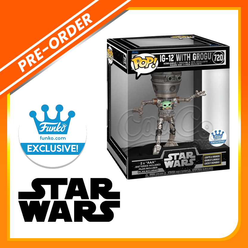 PRE-ORDER -POP! Deluxe - Star Wars Lights and Sounds - IG-12 w/Grogu (Funko Shop)