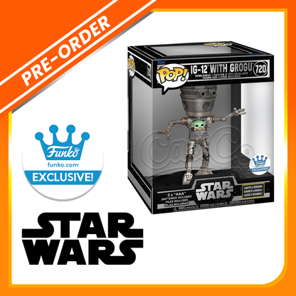 PRE-ORDER -POP! Deluxe - Star Wars Lights and Sounds - IG-12 w/Grogu (Funko Shop)