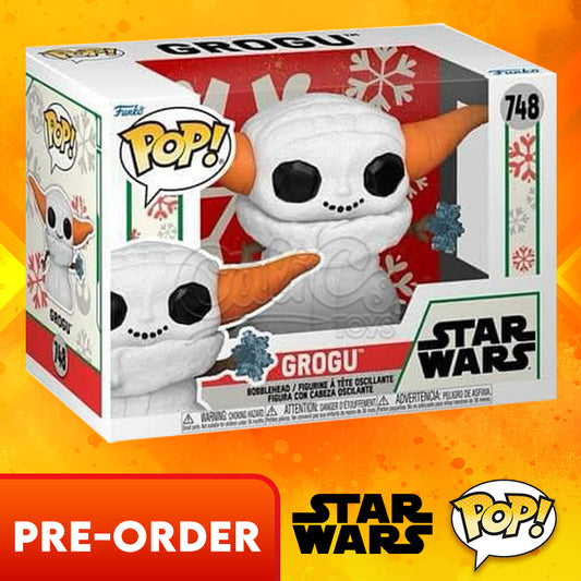 PRE-ORDER - Funko POP! Star Wars: The Mandalorian Holiday - Grogu Snowman