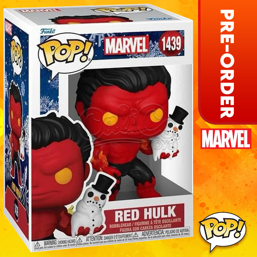 PRE-ORDER - Funko POP! Marvel: Holiday - Red Hulk with Snowman