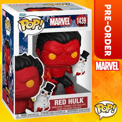 PRE-ORDER - Funko POP! Marvel: Holiday - Red Hulk with Snowman