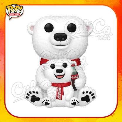 PRE-ORDER - Funko POP! Ad Icons: Coca-Cola - Coca-Cola Polar Bear with Cub