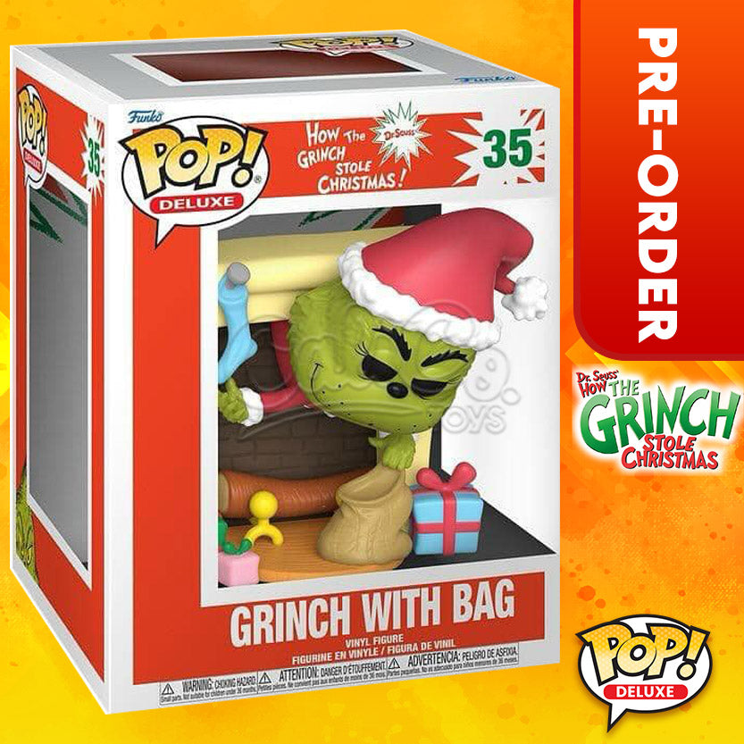 PRE-ORDER - Funko POP! Deluxe: Dr. Seuss How The Grinch Stole Christmas - Grinch with Bag