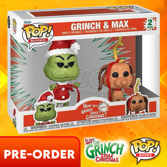 PRE-ORDER - Funko POP! Books: Dr. Seuss How The Grinch Stole Christmas -  Grinch & Max 2-Pack