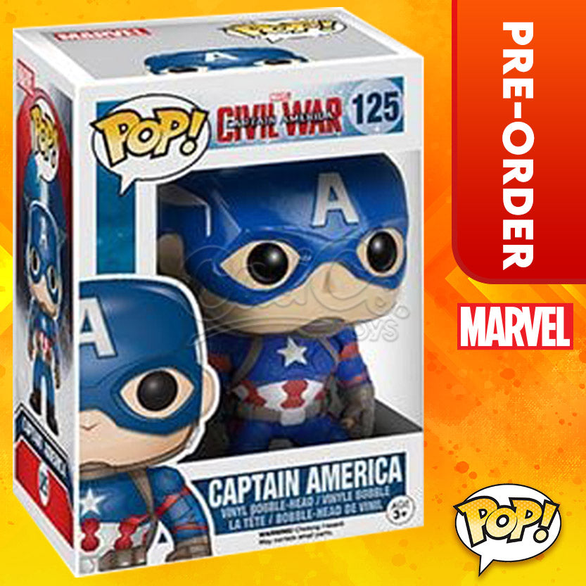 PRE-ORDER - Funko POP! Marvel Civil War - Captain America #125