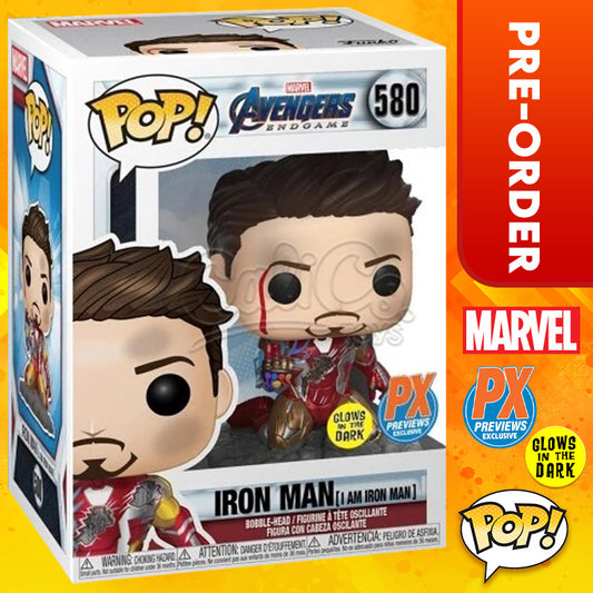 PRE-ORDER - Funko Pop! Marvel Avengers: Endgame -  Iron Man (I Am Iron Man) GITD (PX Previews Exclusive)