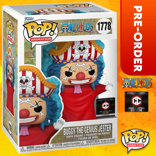 PRE-ORDER - Funko POP! Animation: One Piece -  Buggy the Genius Jester (Chalice Exclusive)