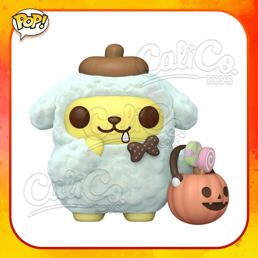 PRE-ORDER -  Funko POP! Sanrio: Pompompurin - Pompompurin with Pumpkin Bucket FLOCKED (Boxlunch Exclusive) #95