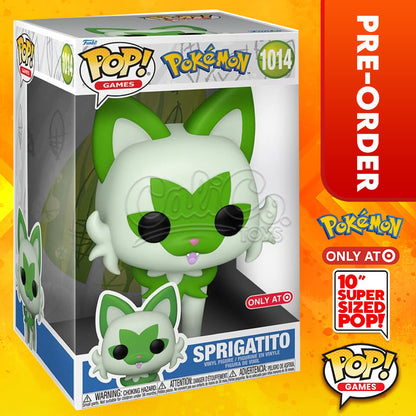 PRE-ORDER - Funko POP! Jumbo: Pokemon - Sprigatito 10 Inch (Target Exclusive) #1014