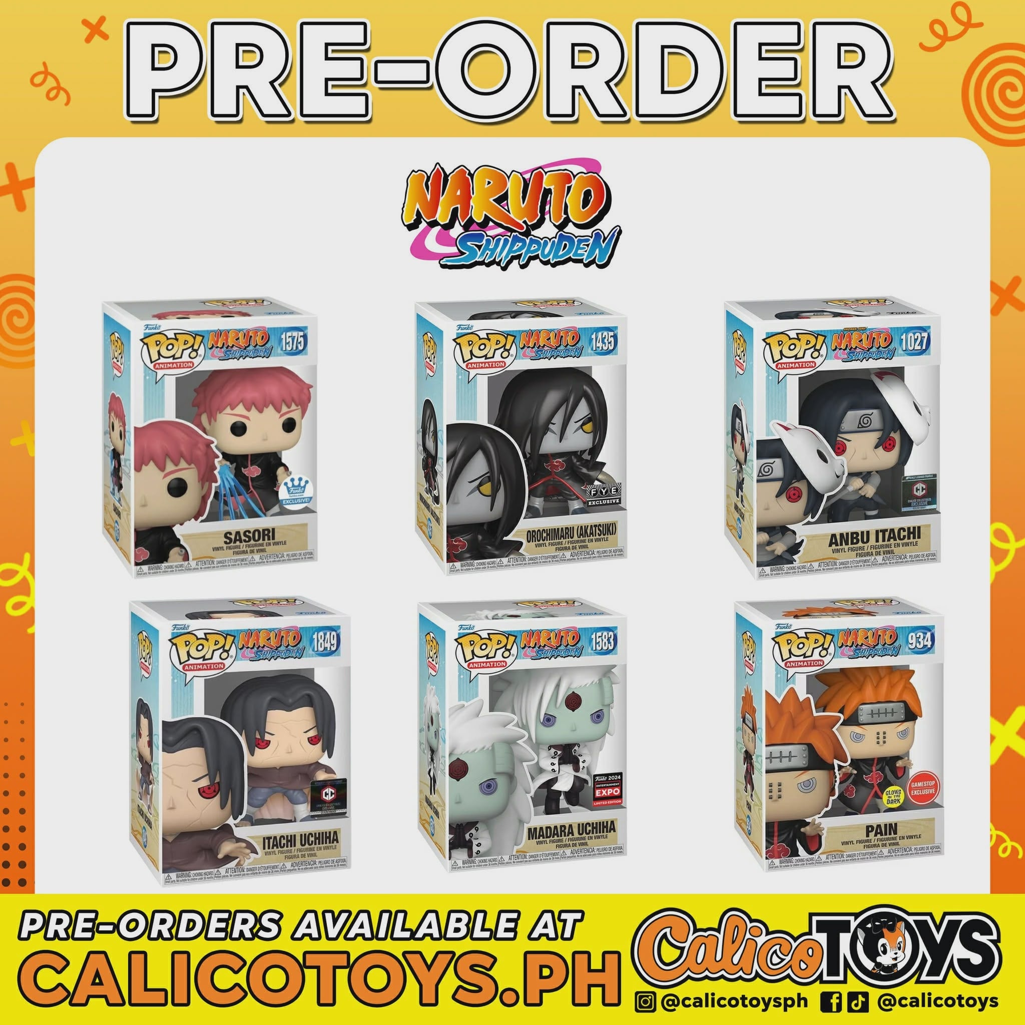 PRE-ORDER - POP! Animation: Naruto Shippuden Exclusives