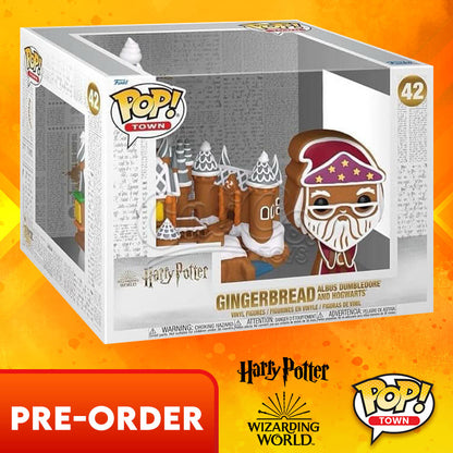 PRE-ORDER - Funko POP! Town: Harry Potter - Gingerbread Albus Dumbledore and Hogwarts