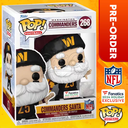 PRE-ORDER - Funko POP! Football - Commanders Santa  (Fanatics Exclusive) #268