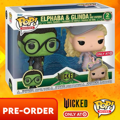 PRE-ORDER - POP! Movies: Wicked - Elphaba & Glinda in Shiz Uniform (Target Exclusive) 2 Pack