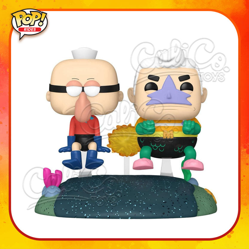 PRE-ORDER - POP! Rides: Spongebob Square Pants - Mermaidman & Barnacleboy with The Invisible Boatmobile (Amazon Exclusive) #126