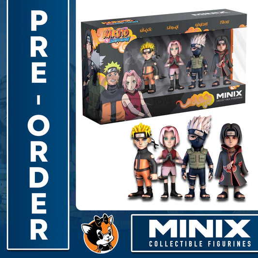 Minix Mini 7 CM - Naruto Shippuden - Naruto/Sakura/ Kakashi/Itachi 4-Pack