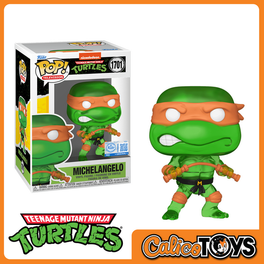 Funko POP! Television: Teenage Mutant Ninja Turtles - Michelangelo Translucent Green (Funko Shop Exclusive) #1701