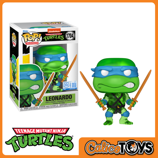 Funko POP! Television: Teenage Mutant Ninja Turtles - Leonardo Translucent Green (Funko Shop Exclusive) #1704